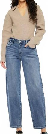 Kancan Etta High Rise Barrel Jeans In Blue