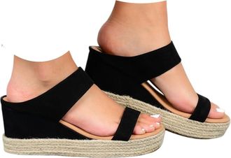Generic Womens Espadrilles Wedge Sandals Slippers Summer Dressy Platform Sandals Comfortable Open Toe Wedges Sandal Casual Fashion Slip on Outdoor Vacation Be