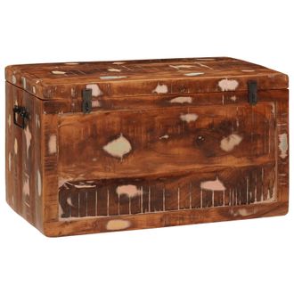 Berkfield Home Storage Box with Storage with Lock Multicolour Solid reclaimed wood