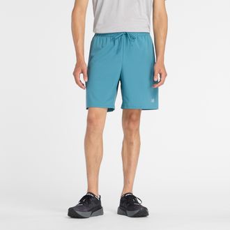 New Balance Laufshorts NEW BALANCE SPORT ESSENTIAL SHORT 7, Herren, Gr. XXL, N-Gr, big teal, Stoff, Obermaterial: 100% Polyester, Hosen Laufshorts, mit feuchtigke