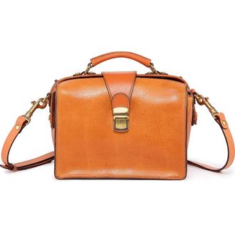 OLD TREND Doctor Transport Leather Satchel in Caramel at Nordstrom Rack
