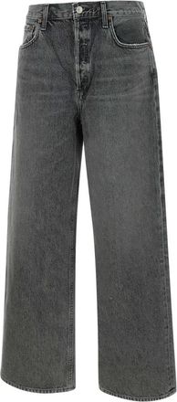 A Gold E Zwarte Low Slung Baggy Jeans - Dames - Loose Fit Jeans - Zwart - W28 - Jeans