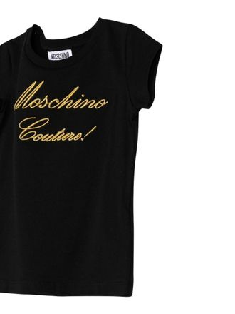 Moschino Logo Cotton T-Shirt - Black