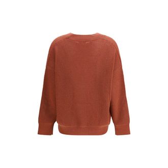 Brunello Cucinelli Womens Orange Cashmere Cardigan Clothing