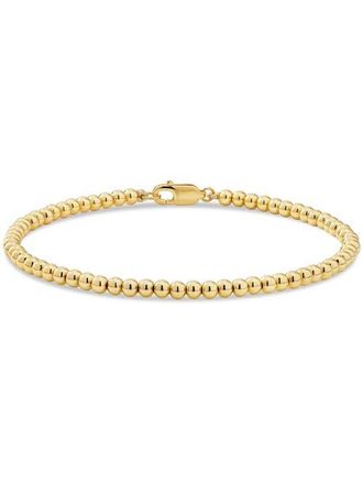 Devata 3mm Beaded Ball Chain Bracelet in Gold Plated Sterling Silver in Yellow Gold at Nordstrom, Size 7.5