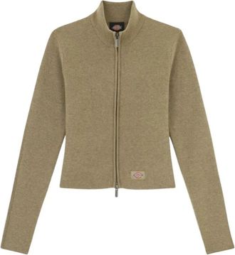 Dickies Rib Zip-Th Jas - Dames - Vesten - Groen - M - Truien & Vesten