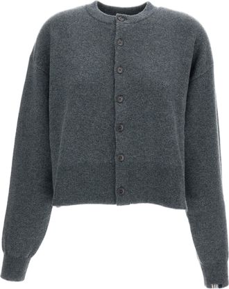 Extreme Cashmere Grey N.170 Cashmere-Blend Cardigan