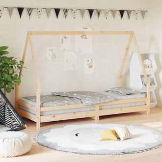 vidaXL Estructura De Cama Para Ni&ntilde;os Madera Maciza De Pino 90x200 Cm Vidaxl