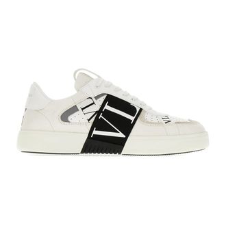 Valentino Garavani Sneakers, male, White, Size: 10 1/2 US Vl7N Logo-Strap Sneakers