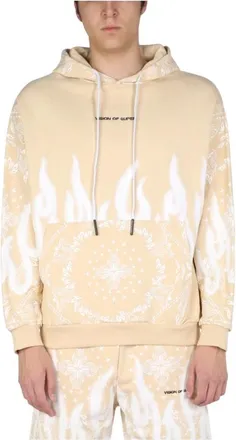Vision Of Super Felpa con stampa Bandana - - Sweatshirts & Hoodies - Uomo - Beige - M