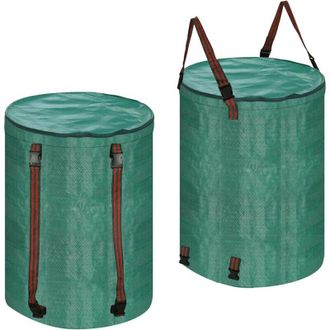 OEM Bolsa Reutilizable Para Jard&iacute;n Para Hojas Y Restos De C&eacute;sped, Ideal Para Recoger Hojas Y Limpiar El Jard&iacute;n, Juego De 2 (272 L + 48 Galones) -crezuo