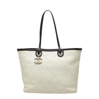 Chanel Pre-owned On The Road Caviar 2-way Tote Bag - Dames - Pre-owned - Wit - Maat: ONE Size Leer