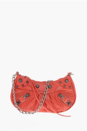 Balenciaga Borsa a Spalla LE CAGOLE XS in Pelle Craquel&egrave; con Dettagli i taglia Un