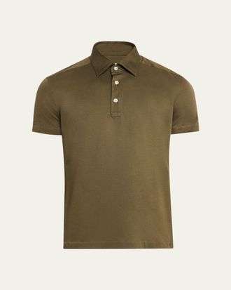 Kiton Mens Cotton Polo Shirt
