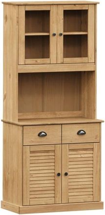 vidaXL Highboard vigo 78x40x175 cm Solid Wood Pine Vidaxl