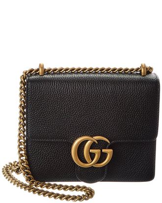 Gucci Gg Logo Leather Shoulder Bag