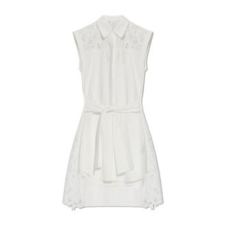 AllSaints Jurk Zola - Dames - Shirt Kleedjes - Wit - 2XS - Katoen - Kleedjes