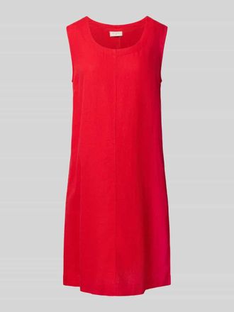 Freequent Knielanges Kleid aus Leinen-Viskose-Mix Modell LAVA in Rot, Gr&ouml;&szlig;e XXL