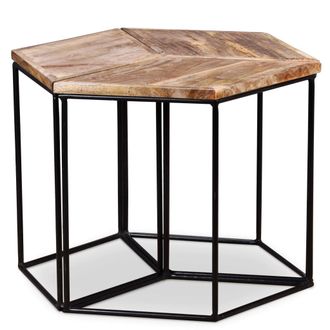 vidaXL Mesa De Centro De Madera Maciza De Mango 56x48x40 Cm Vidaxl