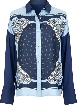 C&acirc;llas Milano Sirene Scarf front shirt in Ocean/navy at Nordstrom, Size 2 It