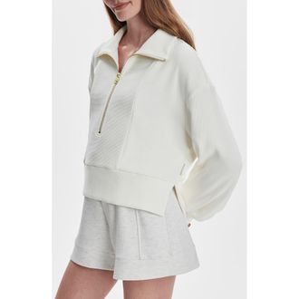 Varley Ramona Half-Zip Sweatshirt in Egret at Nordstrom Rack, Size X-Large