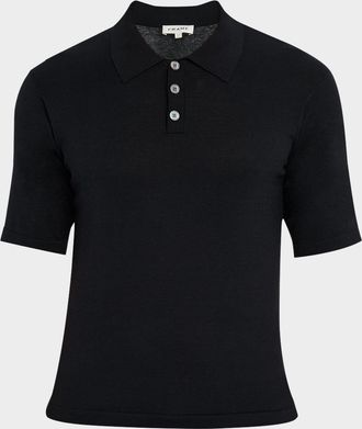 Frame Denim Mens Cotton Silk Polo Sweater