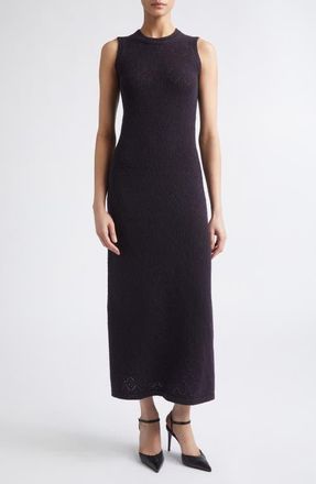 Eleventy Sleeveless Cashmere Pointelle Sweater Dress in 177 Amethyst at Nordstrom, Size X-Small