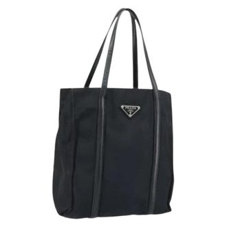 Prada Pre-owned Vintage Handtas - Dames - Vintage Shopper - Zwart - ONE Size - Nylon - Vintage