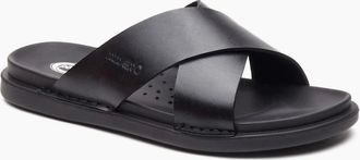 base Mens Drift Cross Strap Mens Sandals - Black - Size: 11