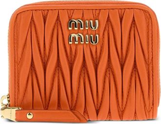 Miu Miu Portamonete matelassé - Arancione