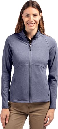 Cutter & Buck Adapt Eco Knit Heather Recycled Womens Full Zip