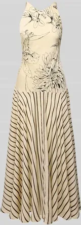 Topshop Maxikleid im Allover-Look Modell MILLE in Offwhite Melange, Gr&ouml;&szlig;e 34