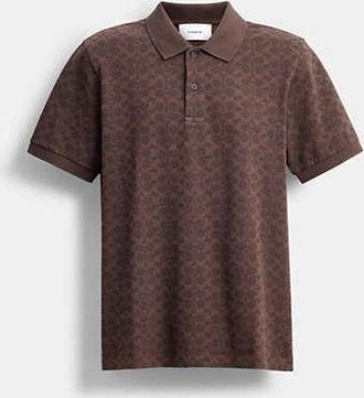 Coach Signature Polo In Organic Cotton