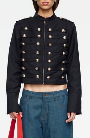 Lioness Rush Hour Crop Jacket in Onyx at Nordstrom, Size X-Small