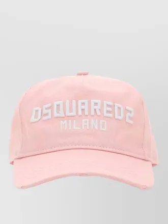 Dsquared2 cotton baseball cap curved brim design