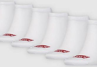 Levi's Low Cut Batwing Logo Socks 6 Pack - Hombre - 35 - White / White