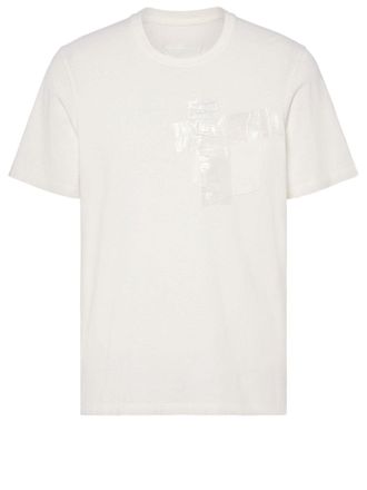 Maison Margiela Cotton Jersey T-Shirt with Distinctive Adhesive Strip and Four-Hole Back