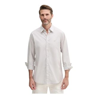 A|X Armani Exchange Patroon Shirt - Heren - Casual Overhemden - Grijs - S - Katoen - Overhemden