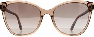 Tom Ford Cat Eye Womens Shiny Light Brown Mirror Ani FT0844 - One Size