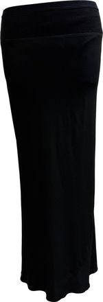 Rick Owens Fitted Midi Skirt in Black Acetate