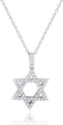 Suzy Levian Star of David Pendant Necklace in White at Nordstrom Rack