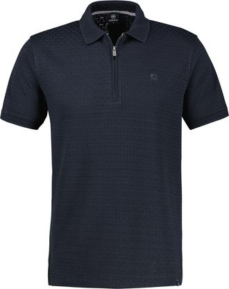 Lerros Poloshirt LERROS Poloshirt mit Reissverschlusskragen, grosse Gr&ouml;ssen, Herren, Gr. 4XL, classic navy, 100% Baumwolle, ohne Ausschnitt, Shirts Poloshirt