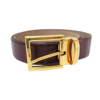 Dolce & Gabbana Pre-owned Belts, male, Brown, Size: ONE SIZE Pre-owned Eel Leather Belt