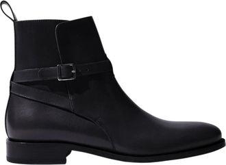 Scarosso Libero Jodhpur Leren Laarzen - Heren - Enkellaarsjes - Zwart - 44 EU - Leer - Schoenen