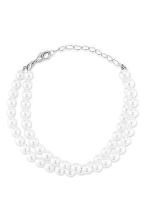Glaze Jewelry Faux Pearl Bracelet in Silver at Nordstrom Rack