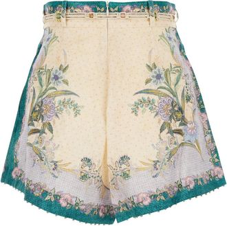 Zimmermann Womens Shorts Indra Multicolour Linen