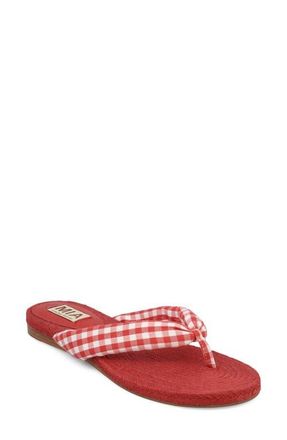 Mia Aleena Espadrille Flip Flop in Red/White at Nordstrom, Size 8.5