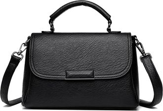 Generic Ladies Handbags Fashion Female Messenger Tote Bags Women Genuine Shoulder Crossbody Sa(Black)