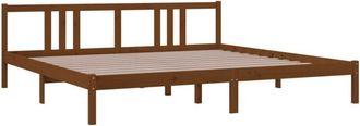 vidaXL Bed Frame without Mattress Honey Brown Solid Wood 200x200 cm Vidaxl