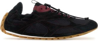 Bottega Veneta Black Fabric And Suede Orbit Flash Sneakers
